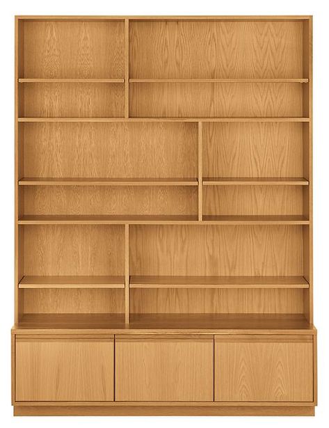 Keaton Modern Bookcases - Modern Bookcases & Shelves - Modern Office Furniture - Room & Board Modern Bookcases, Bookcase White, Bookcase Shelf, Bookcase Wall Unit, Bookcase Diy, Veneer Door, Beach Office, Modern Office Furniture, Bookcase Wall