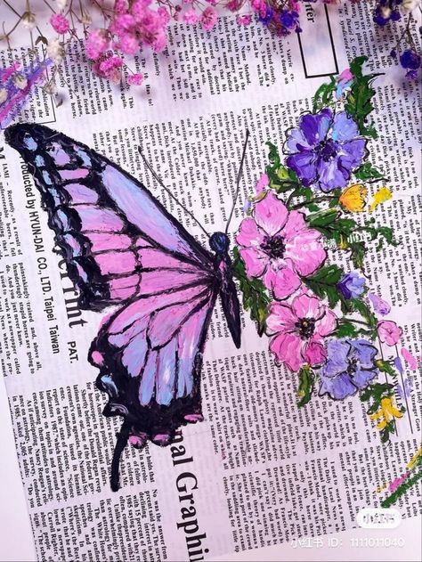 Things To Paint On Canvas Butterfly, Drawing Ideas Aesthetic Butterfly, High School Art Show Ideas, Oil Pastel Art Butterfly, Easy Vintage Paintings, Butterfly Painting Aesthetic, Aesthetic Butterfly Painting, Acrylic Painting Ideas On Canvas Aesthetic, Butterfly Oil Pastel