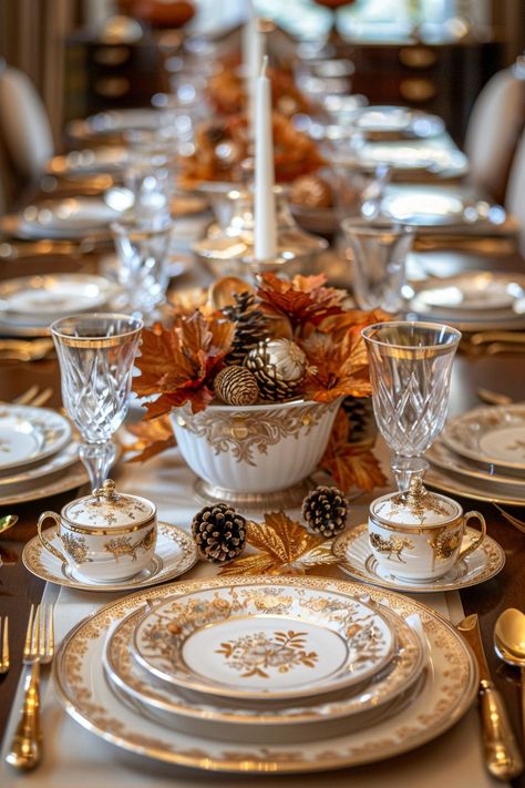 Thanksgiving Table Setup Ideas, Table Setup Ideas, Thanksgiving Table Setup, Fall Mason Jar Crafts, Spooky Dinner, Halloween Table Settings, Acorn Decorations, Fall Mason Jars, Colorful Ornaments