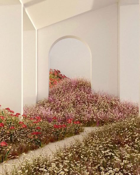 #florals #dreamyflorals Render Art, Dreamscape Architecture, Babies Breath, Alam Yang Indah, Art Installation, 3d Artist, Calla Lily, On The Ground, Set Design