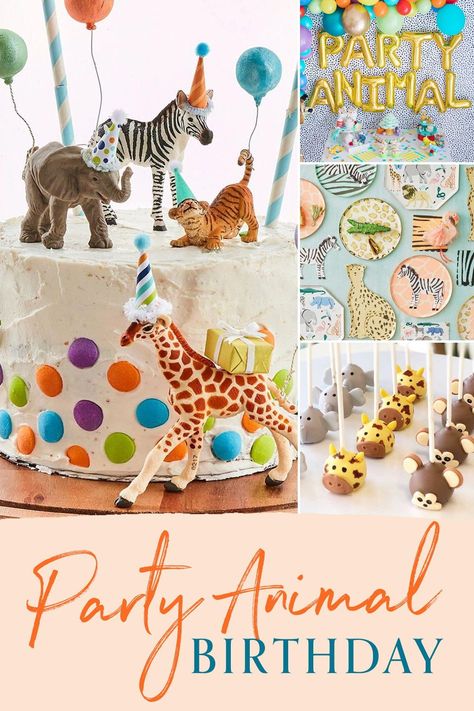 Plan a memorable 1st, 2nd or 3rd birthday party for your party animal. We put together some gender neutral ideas to plan a super fun animal themed party with friends and family. Check out our animal themed invitations, decorations and favor bag ideas. We hope we inspire you to organize a excellent party. Party Animal Printables, Two Year Old Birthday Party Animals, Boho Animal Birthday Party, Party Animal Snack Ideas, Animal Party 2nd Birthday, Animal Crackers Birthday Party, 3rd Birthday Party Animal Theme, One Year Old Animal Birthday Party, Three Year Old Zoo Party