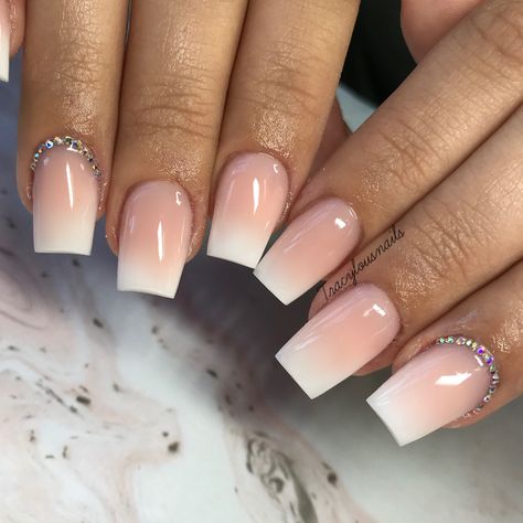 Baby Boomer Nails Short Square, Baby Bomer White Nails Short, Short Baby Boomer Nails, Baby Boomer Nails Color, Baby Boomer Nails Decoradas, Baby Boomer Nails, Baby Boomers Nails, Modern French, Short Acrylic Nails Designs