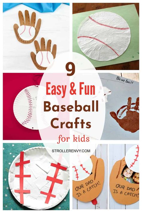 Baseball Crafts Preschool, Baseball Preschool Craft, Sports Craft For Preschoolers, Baseball Art Preschool, Baseball Activities For Kids, Toddler Sports Crafts, Preschool Baseball Crafts, Baseball Art For Toddlers, Baseball Arts And Crafts