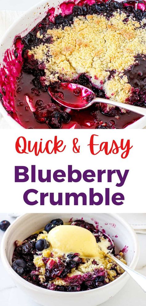 Blueberry Crisp Recipe Easy, Blueberry Crumble Recipe, Recipes With Blueberries, Easy Blueberry Crumble, Blueberry Crumble Recipes, Perfect Flaky Pie Crust, Apple Crisp Without Oats, Blueberry Crisp Recipe, Seasonal Recipes Fall