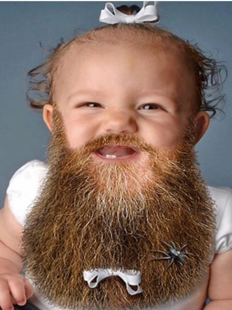 A baby girl with a beardIs the baby a real girl Twin Day, Kids Part, Dance Dreams, Baby Nap, Delivering A Baby, Funny Pictures For Kids, Newborn Baby Photos, Dreamy Landscapes, Weird Things