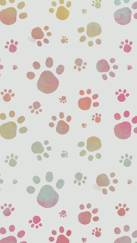 Dog Wallpaper Aesthetic, Callie Danielle Wallpaper, Dogs Background, Paw Print Wallpaper, Danielle Wallpaper, Callie Danielle, Seamless Wallpaper, Fluffy Puppies, Easter Wallpaper