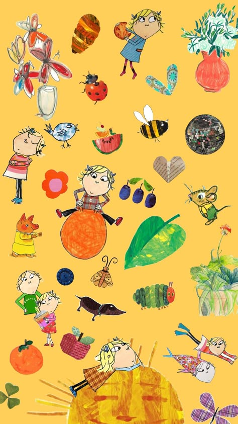 #childhood #sunrays Charlie And Lola Wallpaper, Charlie And Lola Tattoo, Charly Y Lola, Lola Tattoo, Charlie Y Lola, Lola Core, Lauren Child, Screen Pictures, Charlie And Lola