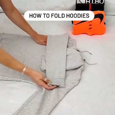 How To Fold Hoodies, Folding Tips, Clothes Folding, How To Fold, In A Jar, My House, Sweater Hoodie, Cute Pictures, Hooded Sweatshirts