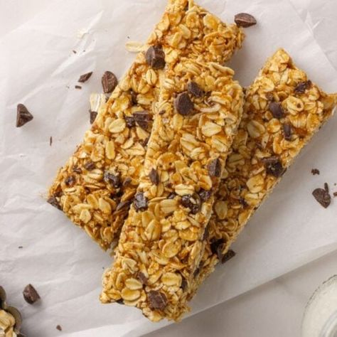 No Bake Protein Granola Bars - Fit Healthy Macros High Protein Granola Bars, Protein Granola Bar Recipe, Healthy Macros, High Protein Granola, Protein Granola Bars, Healthier Treats, No Bake Granola Bars, Protein Granola, Hiking Snacks