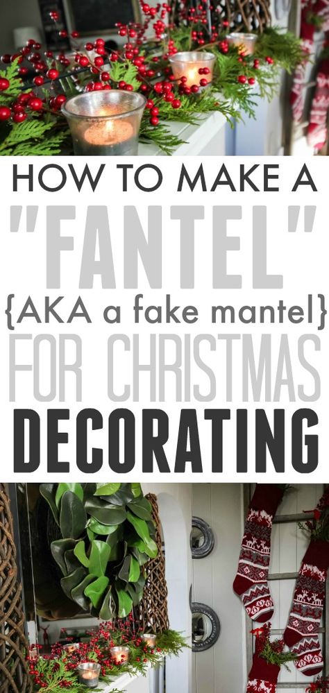 How to decorate for Christmas when you don't have a fireplace or mantel! @wayfaircanada #MerryMantel #ad Christmas Decor Without A Mantle, No Mantel Christmas Decor, Decorate Fireplace With No Mantle, Fireplace No Mantle Christmas, Christmas Fireplace Without Mantle, Christmas Decor Without Fireplace, How To Decorate A Fireplace Mantel For Christmas, How To Decorate A Fireplace Without A Mantle For Christmas, Fireplace Without Mantle Christmas