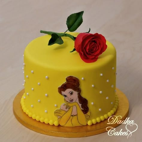 Belle Birthday Cake, Princess Belle Cake, Beauty And The Beast Cake Birthdays, Beauty And The Beast Cake, Belle Birthday Party, Beauty And Beast Birthday, Belle Cake, Belle Birthday, Disney Birthday Cakes