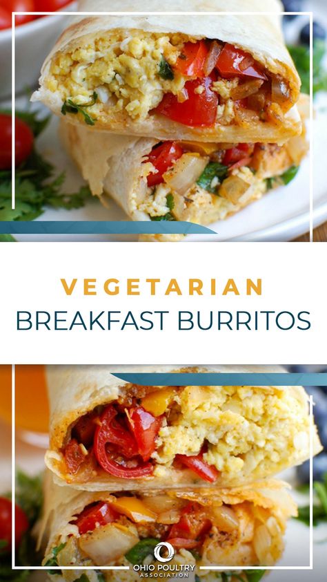 Egg Burritos, Vegetarian Burrito, Veggie Breakfast, Vegetarian Breakfast, Hello Fresh, Breakfast Burritos, Dinner Recipes For Kids, Delicious Vegetarian, Flour Tortillas