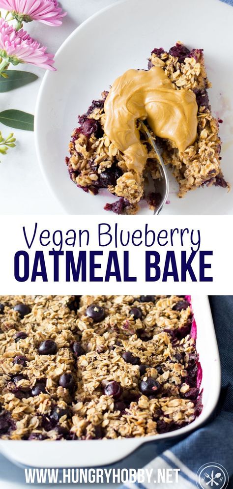 This Vegan Blueberry Oatmeal Bake is bursting with warm sweet blueberries in every comforting bite!  Plus its freezer friendly and it's top 8 free so everyone can enjoy it! Vegan Oat Bake Breakfast, Gluten Free Egg Free Breakfast Ideas, Vegan Soy Free Breakfast, Healthy Breakfast Egg Free, Plant Based Baked Oatmeal, Gluten Free Dairy Free Oatmeal Bake, Gluten Free Dairy Free Baked Oatmeal, Egg Free Oatmeal Bake, Baked Oatmeal Dairy Free