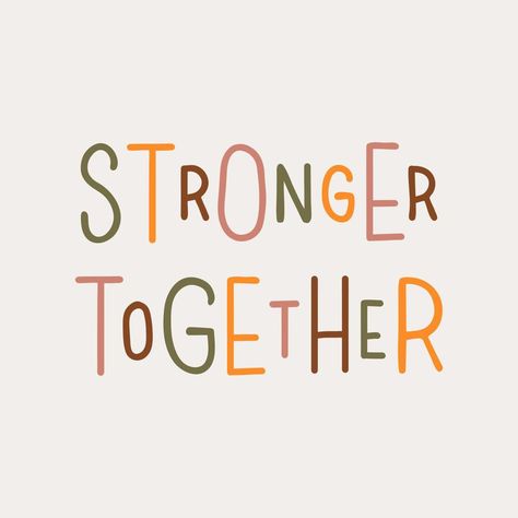 Stronger Together Illustration, Stronger Together, Developer Logo, Together Quotes, We Are Strong, Word Mark Logo, Corporate Style, Personalized Logo, Logo Creation