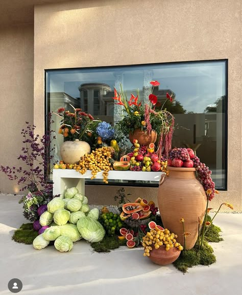 Vegetable Decoration, Fruit Centerpieces, Luxury Wedding Decor, Flower Installation, Church Decor, Wedding Mood Board, Wedding Mood, Party Design, Event Styling