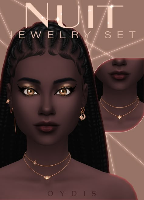 Nuit Jewelry Set | oydis on Patreon Sims 4 Jewelry Cc, The Sims 4 Accessories, Sims 4 Jewelry, Cc Jewelry, Sims 4 Cc Accessories, Los Sims 4 Mods, Sims Accessories, Sims 4 Piercings, The Sims 4 Skin