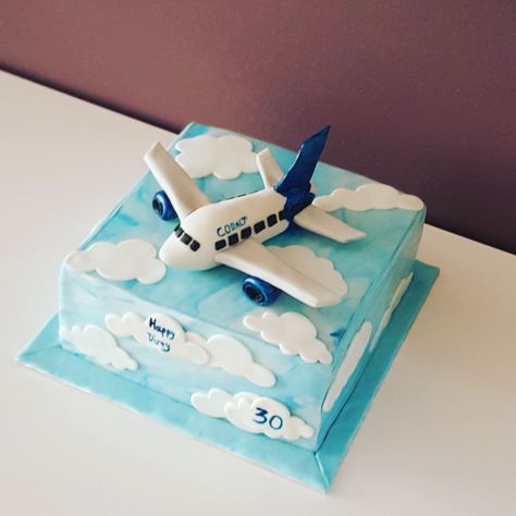 Airplane cake Fondant Aeroplane, Airplane Cake For Men, Aeroplane Theme Cake, Airplane Theme Cake, Fondant Airplane, Aeroplane Cake, Planes Birthday Cake, Airplane Cakes, Airplane Cake Topper