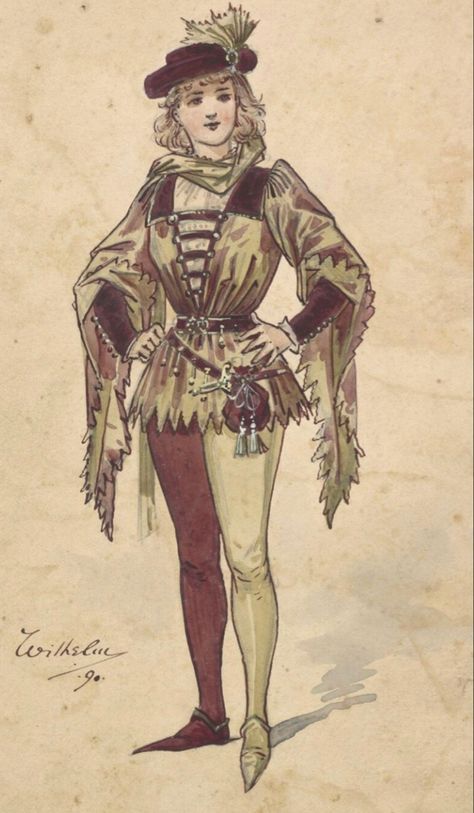 Wilhelm Pantomime, Renfaire Outfit, Victorian Masquerade, Medieval Jester, Elizabethan Clothing, Jester Outfit, 24th December, Costume Design Sketch, Jester Costume