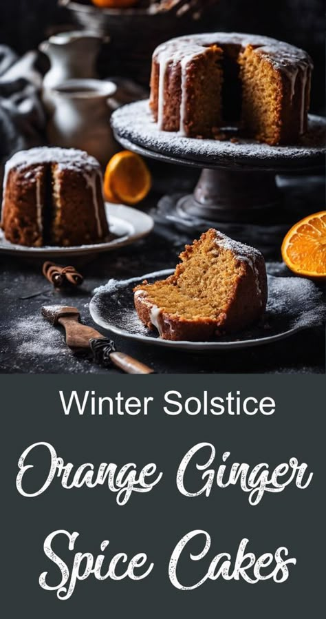 Sacred Winter Solstice recipe for ginger orange spice cakes. Perfect for cakes and ale or as an offering cake for Yule. Solstice Nails, Winter Solstice Nails, Spice Cakes, Winter Nail Design, Vanilla Spice, Ginger Cake, Ginger Spice, Orange Spice, Spice Cake