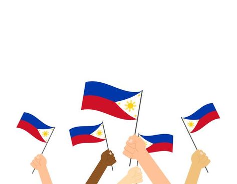 Vector illustration hands holding Philippines flags on white background Drawing In Circle, Independance Day, Hands Holding, Philippines, White Background, Vector Illustration, Flag, White