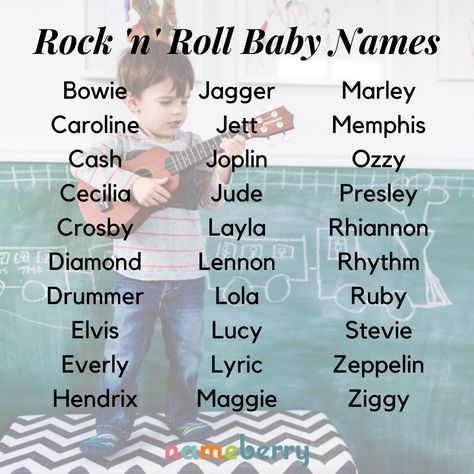 Rockstar Name Ideas, Rock And Roll Baby Names, Classic Rockstars, Music Baby Names, Musical Names, Music Names, Rock N Roll Baby, Cool Baby Names, Rocker Chick