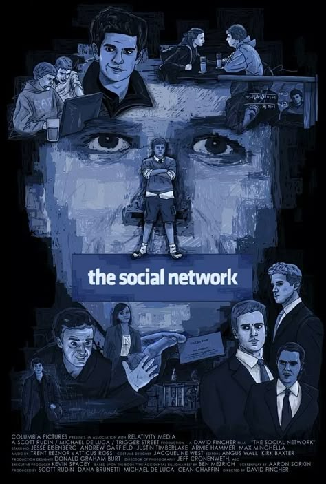 The Social Network（2010） Social Network Movie Poster, The Social Network Wallpaper, The Social Network Poster, The Social Network Movie, Social Network Movie, Harvard Dorm, Social Network Icons, Poster Social Media, Dorm Room Posters