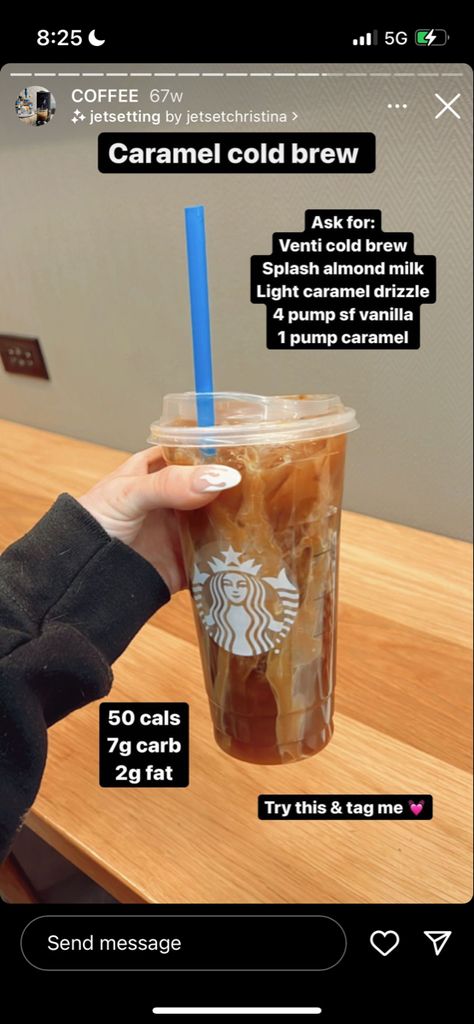 Low Cal Coffee Starbucks, Healthy Coffee Orders Dunkin, 60 Calorie Starbucks Drinks, Cold Brew Starbucks Order Low Calorie, Healthy Venti Starbucks Drinks, Low Calorie Coffee Order, Low Cal Venti Starbucks Drinks, Starbucks Recipes Low Calorie, Low Cal Sweet Starbucks Drinks