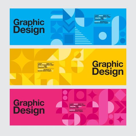 Colorful Shapes Design, Communication Graphic Design, Geometric Banner Design, Graphic Design Circle, Modern Graphic Patterns, School Logo Ideas, Geometric Branding, Flag Graphic Design, Conference Branding