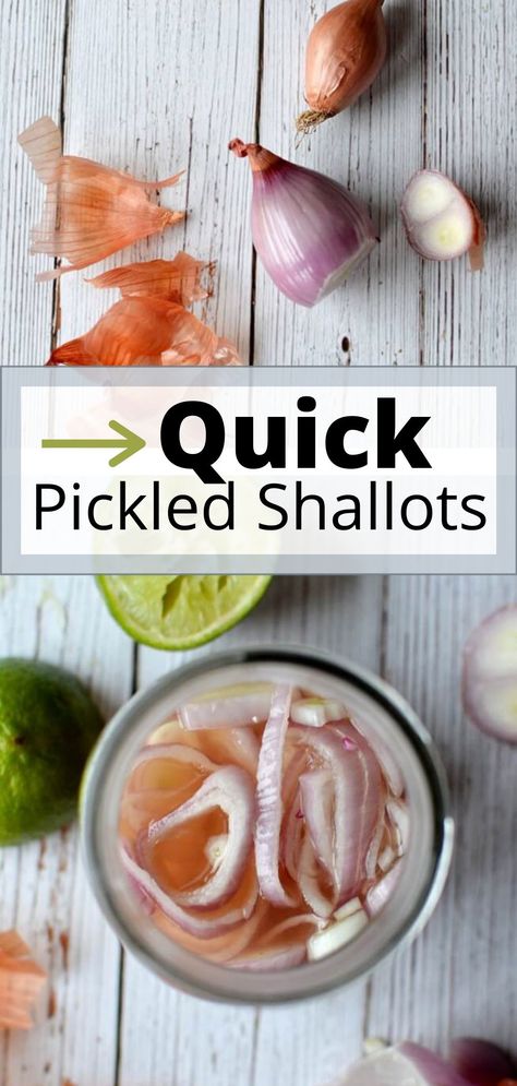 Pickled Shallots Recipes, Pickled White Onions, Meat Tacos, Apple Cider Vinegar And Honey, Shallots Recipe, Shallot Recipes, Pickled Shallots, Gluten Free Chicken Recipes, Burger Salad