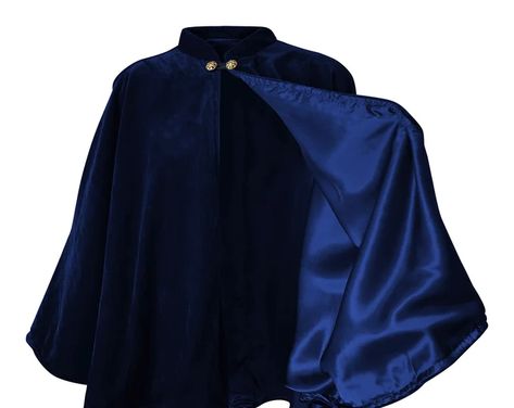 ArtemisiaDesignsCo - Etsy Half Cape, Medieval Cloak, Cape Wedding, Blue Cape, Cape Designs, Velvet Cape, Elegant Halloween, Fantasy Clothing, Halloween Dress