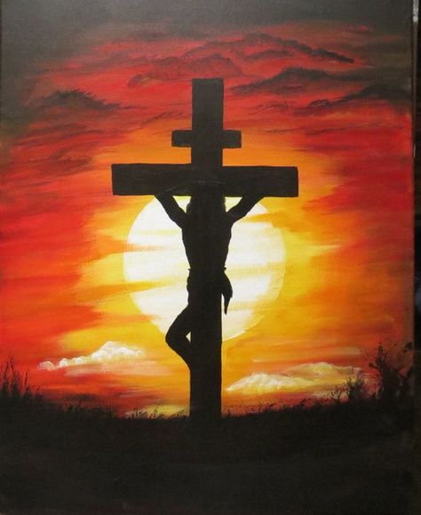 Christian Painting Ideas, Cross Canvas Paintings, Christian Canvas Paintings, Mini Tela, Christian Painting, Easter Paintings, Christmas Paintings On Canvas, Religious Paintings, Cross Art