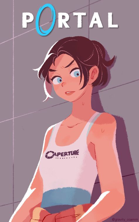 Chell Portal, Portal Fanart, Aperture Laboratories, The Cake Is A Lie, Portal Art, Valve Games, Aperture Science, Portal Game, Portal 2