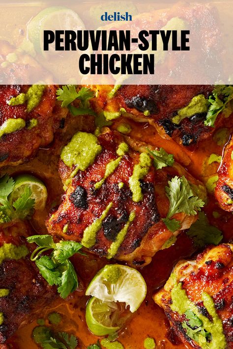 Best served with fries. Cabana Recipes, Chicken With Green Sauce, Green Sauce Recipe, Honey Baking, Peruvian Chicken, Peruvian Style, Baking Spices, Mexico Food, Peruvian Recipes