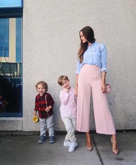 Anya Outfit, Trendy Work Outfits, Outfit Jupe, Mom Outfits Spring, Stylish Mom Outfits, How To Wear Culottes, Valeria Lipovetsky, Trendy Work Outfit, Spring Work Outfits