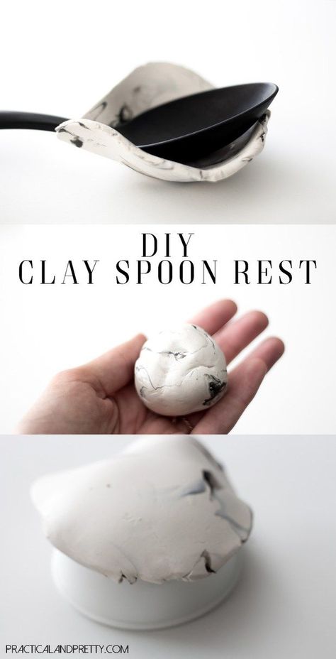 I loved making this spoon rest. It was really simple and looks like an art piece! Air Dry Clay Spoon Rest, Spoon Rest Diy, Clay Spoon Rest, Clay Spoon, Spoon Rest Pottery, Pottery Spoon Rest, Diy Air Dry Clay, Diy Xmas Gifts, Ceramic Spoon Rest