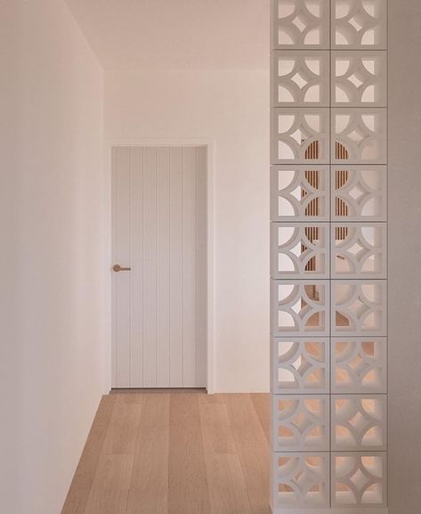 Cubic Products on Instagram: “Good idea. ✔️ Texture - no painting. ✔️ Render. ✔️ STAR blocks. ✔️ . @houseofarches_” Breeze Block Wall, Breeze Blocks, Feature Walls, Accent Doors, Residential House, Block Wall, Timber Flooring, Glass Blocks, Concrete Blocks