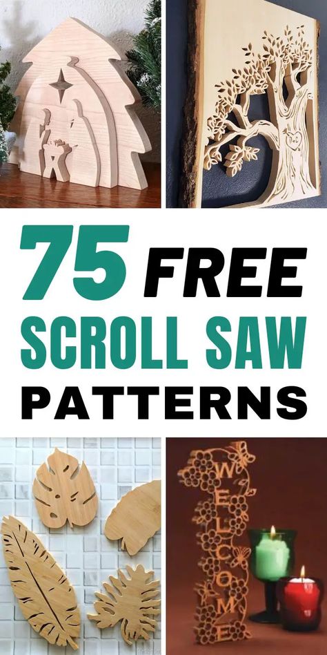 75 Free Scroll Saw Patterns For Beginners & Advanced - Handy Keen Scroll Saw Patterns Free Printable, Diy Scroll Saw, Diy Scroll, Free Scroll Saw Patterns, Bois Intarsia, Best Scroll Saw, Intarsia Wood Patterns, Scrollsaw Patterns, Scroll Saw Ideas