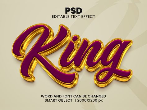 Royal Emblem, Best Fonts For Logos, Free Photoshop Text, Photoshop Fonts, 3d Photoshop, Timeless Font, Effect Template, Photoshop Logo, Photoshop Text Effects