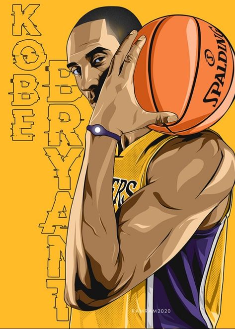 Kobe Bryant Art Illustration, Kobe Bryant Drawing Easy, Kobe Illustration, Kobe Bryant Cartoon, Kobe Brynt, Kobe Bryant Illustration, Kobe Painting, Kobe Art, Kobe Bryant Art