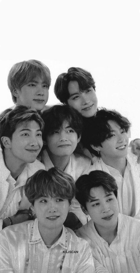 Images Of Bts, Bts Black And White, Bts Group Picture, Bts Group Photos, Gray Aesthetic, Bts Aesthetic Pictures, Black N White Images, Bts Group, I Love Bts