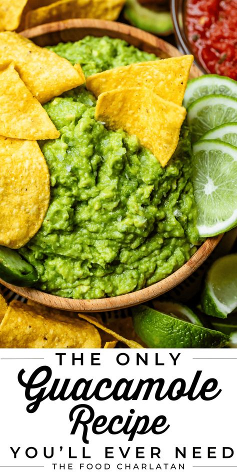 My Favorite Guacamole Recipe Tex Mex Dinner, Best Homemade Guacamole, Chili Taco, Homemade Guacamole Recipe, Guacamole Recipe Easy, The Food Charlatan, Appetizer Party, Best Guacamole Recipe, How To Make Guacamole