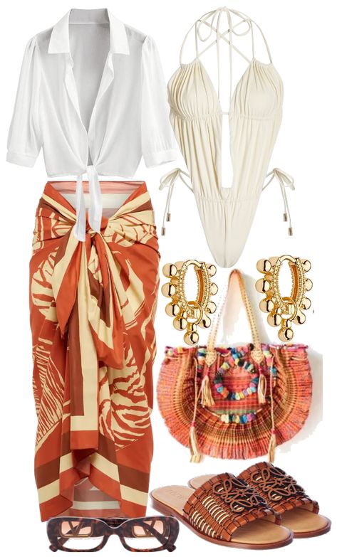 Phuket yatch outfit ideas | Thailand yatch look Thailand Vacay Outfits, What To Wear In Phuket, Outfits For Thailand Vacation Women, Bali Temple Outfit, Thailand Outfit Ideas Bangkok, Bali Outfits Ideas, Thailand Outfit Ideas Travel Fashion, Bali Fashion Outfits, Tagaytay Outfit Ideas