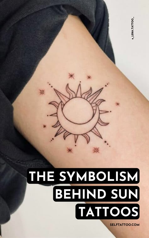 The Sun Tattoo, Tattoo Sonne, Tattoos About Growth, Luna Tattoo, Small Wave Tattoo, Sun Tattoo Designs, Sun And Moon Tattoo, Wave Tattoo, Female Tattoos