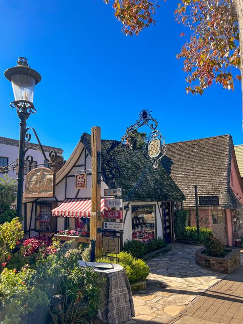 Small Town In California, Solvang California Aesthetic, Big Sur California Aesthetic, South California Aesthetic, Summer Town Aesthetic, Small Town America Aesthetic, Northern California Aesthetic, Places To Go In California, Carmel By The Sea California