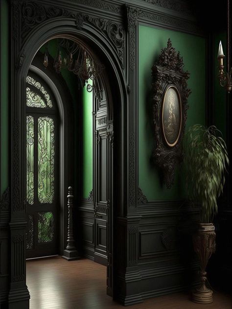 Goth Houses, Gothic Interior, Dark Home Decor, Goth Home, Goth Home Decor, Dark Home, Dark Cottagecore, Dark Interiors, Gothic Decor