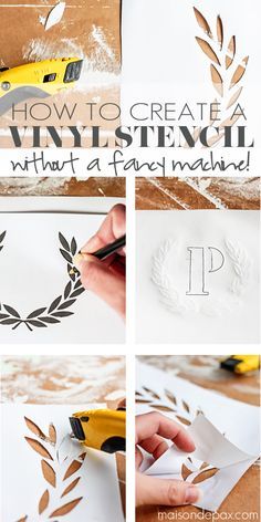 Awesome tutorial to make your own custom stencil in minutes | maisondepax.com Diy Stencil Patterns, Stencil Making, Stencil Patterns Templates, Make Your Own Stencils, Stencils Tutorials, Diy Stencils, Diy Stencil, Wall Stencil Patterns, Vinyl Stencil