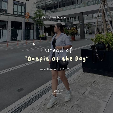 instead of “outfit of the day / ootd” use these: PART 2 🥰 #ootd #outfit #outfitoftheday #fashion #quotes #quotesoftheday #caption #notes #instagramtips #randomthoughts #fyp #margesn #smm Fashion Quotes, Instagram Tips, Ootd Outfit, Outfit Of The Day, The Day, Ootd, Quotes, Quick Saves