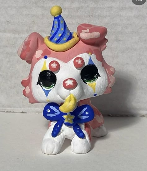 Lps Costom Ideas, Lps Clown Custom, Littlest Pet Shop Customs, Lps Customs Ideas Cat, Lps Costumes, Lps Customs Ideas, Lps Aesthetic, Lps Art, Lps Drawings