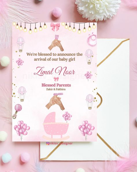 Celebrate the arrival of your baby girl with our beautifully designed announcement cards! 🎀👶 Each card is a heartfelt creation, perfect for sharing your joyous news.💕 #babygirl #announcementcard #welcomebaby #itsagirl #itsagirlcard #babygirlannouncement #babygirlannouncementcard #itsagirlcard #babybirthannouncementcard #birthannouncementcards #genderrevealcard Baby Girl Arrival Announcement, Baby Girl Arrival, Baby Birth Announcement Cards, Gender Reveal Cards, Baby Birth Announcements, First Year Photos, Invites Wedding, Birth Announcement Card