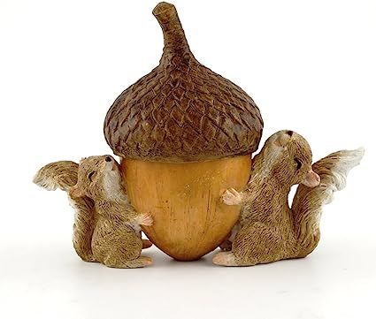 Amazon.com : Top Collection Miniature Garden Squirrels Carrying Acorn Trinket Box with Secret Compartment Decor, Small : Patio, Lawn & Garden Box With Secret Compartment, Box Garden, Wildlife Garden, Secret Compartment, Garden Statue, Outdoor Statues, Design Toscano, Miniature Fairy, Garden Boxes